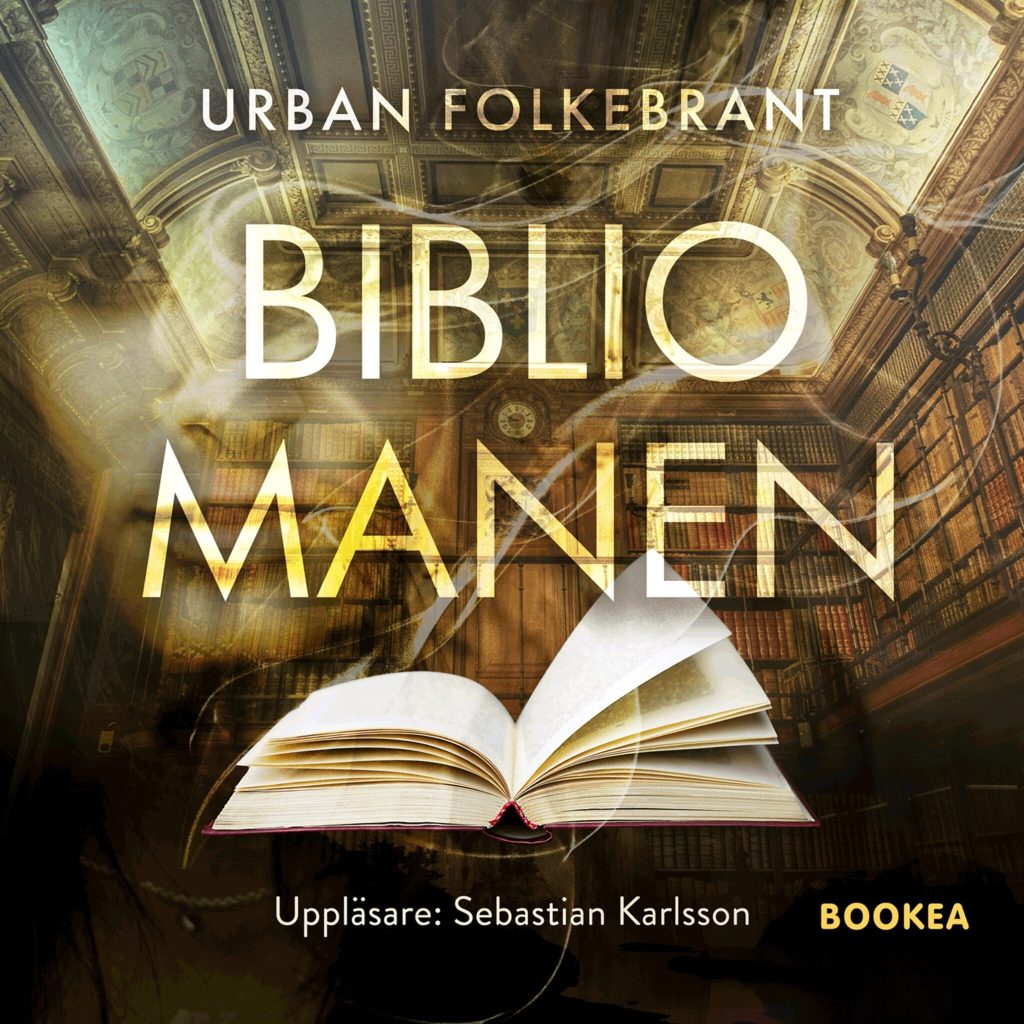 Omslag till ljudboken Bibliomanen av Urban Folkebrant