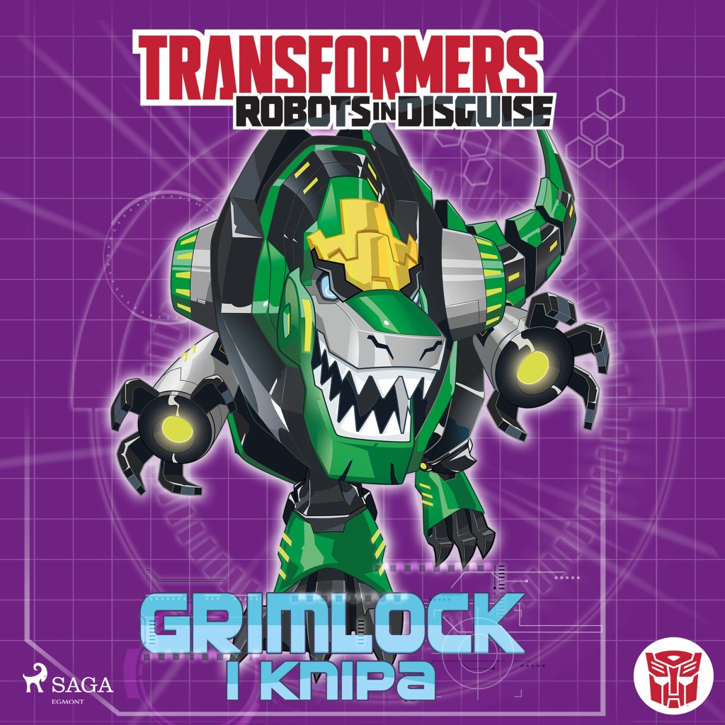 Omslag till ljudboken Transformers - Robots in Disguise - Grimlock i knipa av John Sazaklis