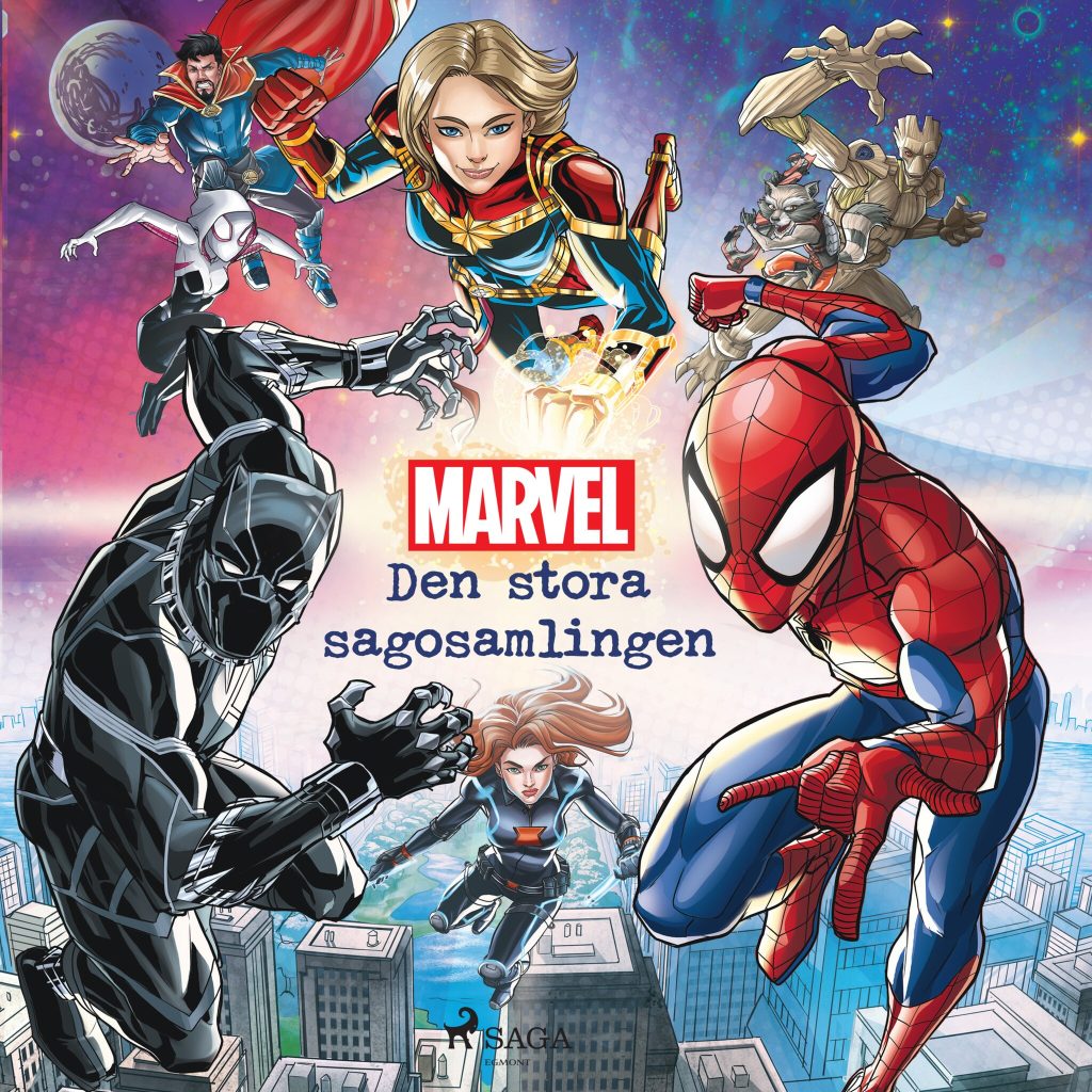 Omslag till ljudboken Marvel - Den stora sagosamlingen av Marvel